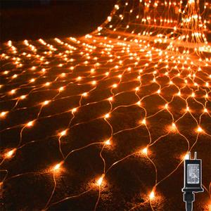 WATERGLIDE Outdoor Halloween Net Lights, 12FT x 5FT 360 LED Fairy String Light with 8 Lighting Modes, Connectable Light Safe Adaptor for Garden Tree, Bushes, Holiday Wedding Party Decorations, Orange WATERGLIDE Outdoor Halloween Net Lights, 12FT x 5FT 360 LED Fairy String Light with 8 Lighting Modes, Connectable Light Safe Adaptor for Garden Tree, Bushes, Holiday Wedding Party Decorations, Orange