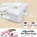 Face Down Pillow After BBL or Eye Surgery, Home Massage Pillows Face Down Chair for Sleeping & Stomach Sleeper, Soft BBL Adjustable Prone Massage Pillows with Removable Cover