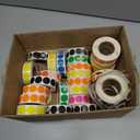 Stickers 30Pack 
elf Adhesive Dots, Colourful Dots Stickers, Round Stickers, Stick Dots on Roll, Point Stickers, Marker Dots, Dot Stickers for DIY, Storage, Calendar, Planner