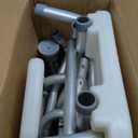 Shower Chair for Inside Shower with Arms and Back, Anti-Slip Design Shower Seat, Shower Chair for Elderly and Disabled with Groove for Private Cleaning, Adjustable Height