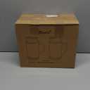 Buaic 2 PACK Glass Pitcher with Lid, 68 oz/ 2 Liter Classic Vertical Stripes Water Pitcher with Handle,Glass Water Carafe for Cold Brew, Coffee, Lemonade, Iced Sun Tea,Beverage,Heat Resistant