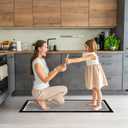 GRANNY SAYS Kitchen Mats for Floor, Kitchen Rugs Non Slip Washable, Runner Rugs for Kitchen Floor, 47 x 17.7, Stain Resistant Comfort Standing Mat Made of 100% Polypropylene, Black-Stripe (1'6" x 3'11")