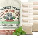 Mouse Repellent Pouches, 10 Pack Peppermint Oil Rodent Mouse Deterrent, Suitable for Indoor and Outdoor Use, Prevents Squirrels Spider Pests and Repels Mice, Safe for Pets and Family