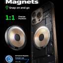 THREEKEY Charging Station, for MagSafe Charger with 180 Rotation, Qi2 15W Fast Charging Pad with Dual-Sided Magnets, Magnetic Wireless Charger Stand for iPhone 16-12 Series/Airpods (TZH103 Black)