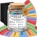 Sunshine in Glass Jar Positive Affirmations Jar for Sending You Sunshine Daily Uplifting Affirmations for Self Care and Positive Vibes Christian Gift for Friends Women Teachers Mother's Day