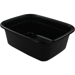 Saedy Black Dish Pan for Washing Dishes,16 Quart Plastic Wash Tub Rectangle, 3 Packs
