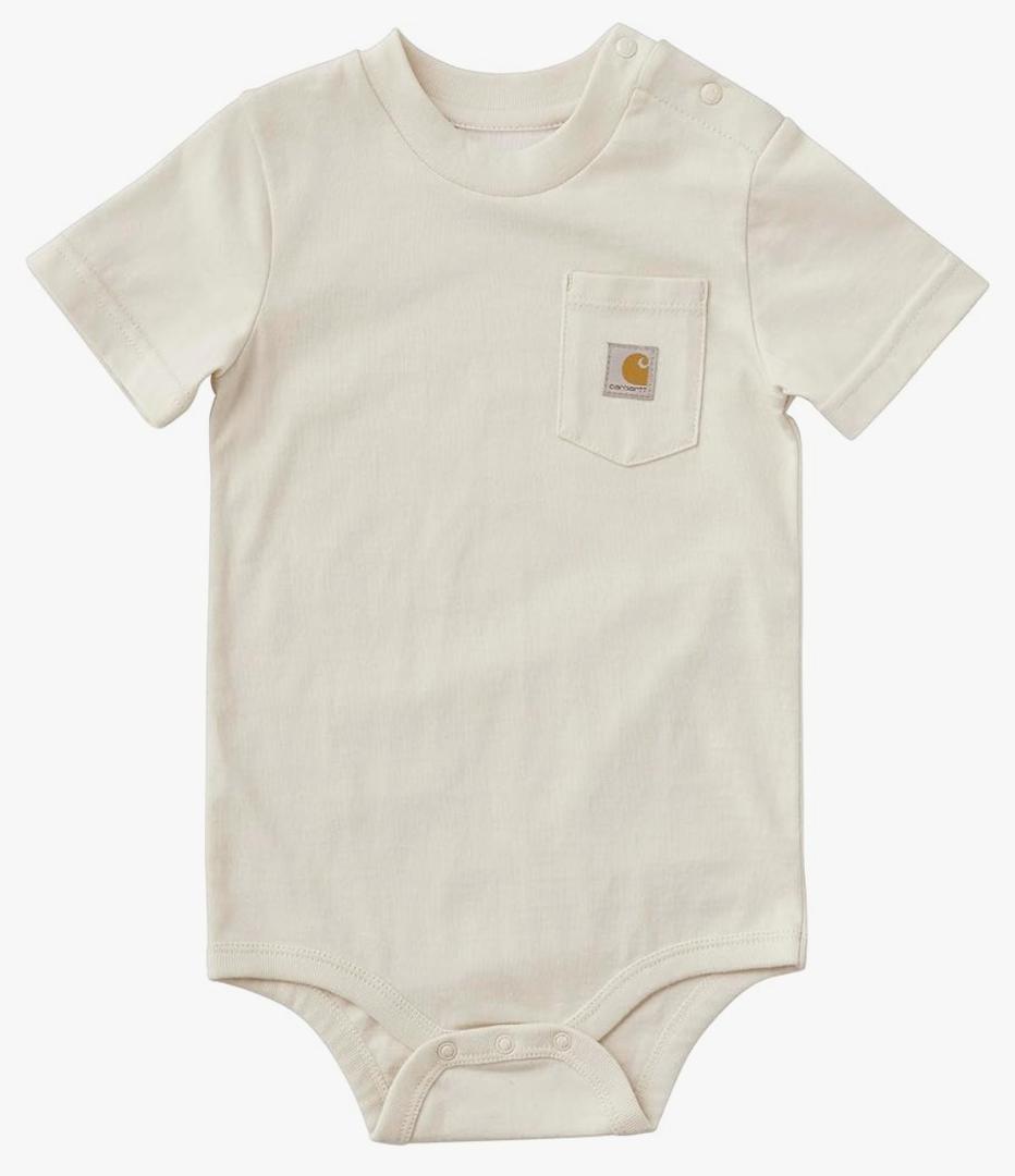 Carhartt Unisex Baby, Short-sleeve Bodysuit Pocket T-shirt 3 Month