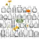 Bud Vase Set of 36PCS, Wedding Centerpieces for Tables Mini Clear Bud Vases for Flowers Small Flower Vases Suitable for Birthday Party Anniversary Wedding Baby Shower