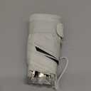 Compact Mini Umbrella for purse-Lightweight,Fold and UV Umbrella for Rain-Suitable for women, girls, kids (Beige White)