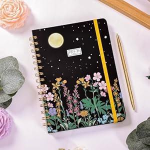 Planner 2026 Planner Weekly and Monthly, Jan. 2026  Dec. 2026 Hardcover Calendar Planner 2026 for Women Spiral Bound, Inner Pocket, 68.5 (Floral Blue)