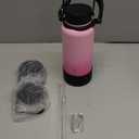 BJPKPK 32oz Insulated Water Bottles with 3 Lids, Paracord Handle & Non-slip Boot, Stainless Steel Metal Water Bottle,Reusable BPA Free Thermal Flasks, Tumblers, Cherry