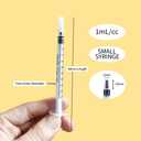 50 Pcs 1ml Syringes with Caps Oral Dispenser Individually Sterile Warpped for Medicine Dropper, Colostrum Collect Feeding Pets, Liquid