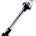 Sebnux White LED Fold Down Boat Stern Light Boat Anchor Light for Pontoon and Fishing Boat (9")