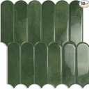 Green Peel and Stick Backsplash Tile 12"x12" Kitchen Self-Adhesive Wall Tiles (10-Sheet)
