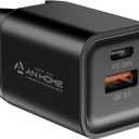 AnHome 35W USB C Dual Ports Fast Wall Charger Block, Type C Fast Charger Brick Compatible with MacBook Air/Notebook/iPhone 11/12/13/14/15 Pro Max, iPad, Tablets and More