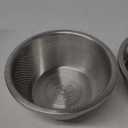 2 PCS 304 Stainless Steel Colander Strainers 5QT Metal Strainer With Mixing Bowl Large Colander For Kitchen Rice Washer Strainer Bowl for Washing Vegetables, Fruit, and Rice, Dishwasher Safe