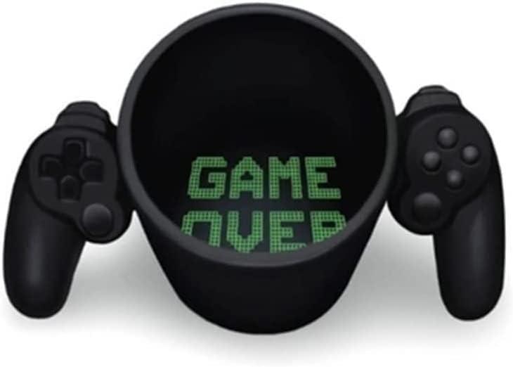 Coffee Mugs,Ceramic Mugs, 380mL Creative Game Over Coffee Mug 3D Game Controller Handle Mug Milk Tea Mugs Gameboy Birthday Teacups (Size : A)