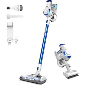 Tineco A30S Cordless Stick Vacuum Cleaner, 160W Suction, 60Min Runtime, 1L Larger Dustbin, ZeroTangle Brush, PureCyclone Tech, LED Headlight, White