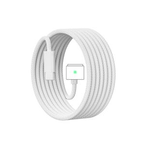 140W USB-C to Magnetic 3 Cable, Compatible with MacBook Pro 2021 M1 Pro & Max Chip 14" 16", MacBook Air 2022 M2, MacBook Pro 2023 M2 Pro & Max Chip 14" 16", Safe 3 Cable for MacBook - 6.6ft (White)