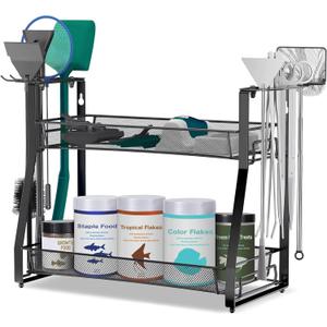 Aquarium Tool Organizer - Fish Tank Accessory Organizer - Terrarium, Shrimp Tank, and Aquarium Accessory Organizer - Fish Food Organizer