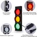 Traffic Light Wall Lamp Remote Control Retro Kids Bedroom Stop Light, Plug in Industrial LED Wall Sconce, 18.5 Vintage Fun Signal Lights for Home Office Bar Garage Car Room Decor Christmas