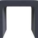 HomePop Modern Arch Velvet Ottoman Home Dcor|Ottoman for Living Room & Bedroom - Steel Blue Velvet