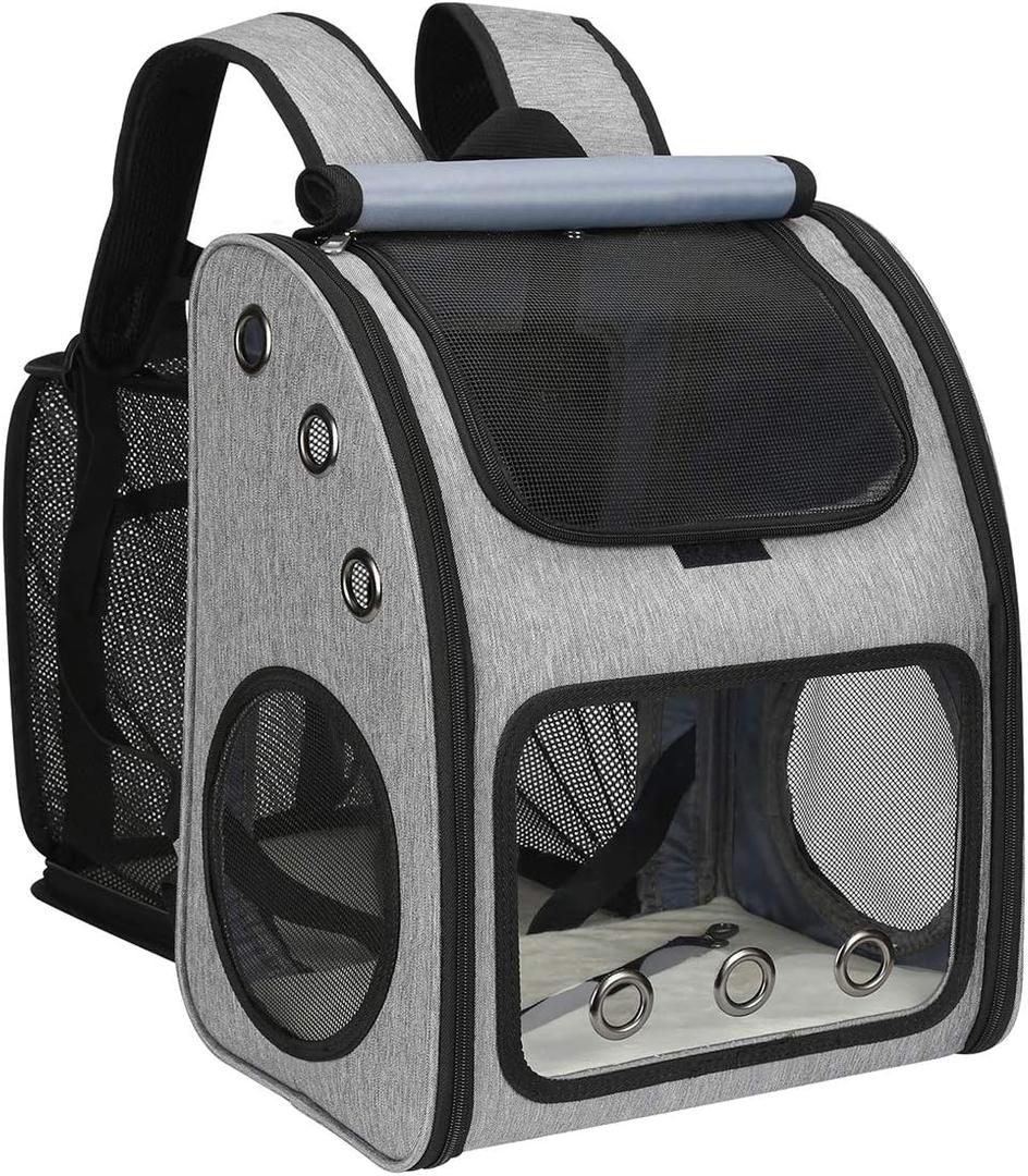 Expandable Pet Carrier Backpack, Airline Approved Cat & Dog Backpack Carrier, Soft-Sided Travel Backpack with 4 Entrances, Breathable Ventilated Design, Holds up to 25 lbs