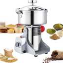 Electric Grain Mill Grinder 3600W Dry Material Grinding Machine 2000g Stainless Steel Pulverizer 36000r/min High-speed Grain Mill 270 swingable Superfine powder for Home and Commercial 2000g
