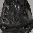 Makeup Brush Bag With 4 Mini Pouches, Makeup Brush Holder, Professional Makeup Artist Travel Case, Clear Waterproof Cosmetic Organizer Bag, with Adjustable Strap and Dividers