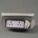 6 Ft Surge Protector Power Strip - 8 Widely Outlets with 4 USB Ports, 3 Side Outlet Extender with 6 Feet Extension Cord, Flat Plug, Wall Mount, Desk USB Charging Station, ETL,White