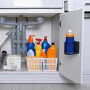 2-Pack Heavy Duty Metal Spray Bottle Holder with Single Hole - Wall Mount Organizer, Easy Install, Space Saving, Universal Fit - Includes Mounting Hardware for Garage & Home