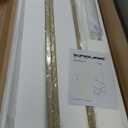 SUPERJARE 43-inch Modern White & Gold Desk - 2 Drawer Vanity, Computer & Home Office Study Desk for Writing & Bedroom