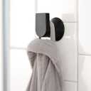 Matte Black Bathroom Towel Hook Genta LX Modern Single Robe or Towel Hanger for Kitchen or Bathroom