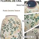 Vintage Ceramic Flower Mini Vase Home Decor - Tabletop Rustic Vase for Decor Living Room Bookshelf Office Kitchen Cottage, White Vases for Bouquet, Chinoiserie | Grand Millennial | 6.1inch