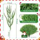 Norfolk Pine Stems Real Touch 50Pcs 14" Christmas Greenery Stems Norfolk Pine Branches Artificial Norfolk Stems Christmas Greenery Pine Branches DIY Crafts Faux Indoor Outdoor Home Decor