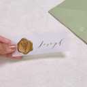 UNIQOOO Wax Seal Stickers - Eucalyptus Wedding Invitation Envelope Seal Stickers, 100 Pcs Self- Adhesive Antique Gold Stickers, Perfect for Invitation, Christmas, Gift Wrapping, Party