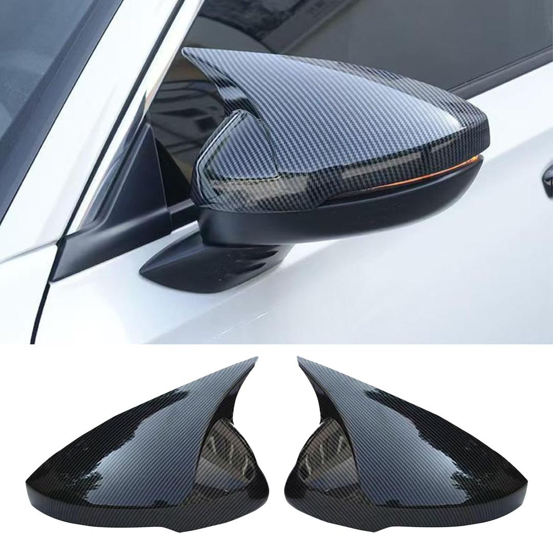 Side Rearview Mirror Covers Cap Compatible with 11th Gen Honda Civic 2022-2026 Touring Sedan, Sport Touring Hatchback, Type R with Turn Signal Model -Carbon Fiber