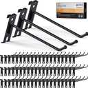 INCLY 6 Inch Gridwall Hooks, 60 Pack Heavy Duty Black Display Hooks for Grid Wall Panels, Gridwall Accessory for Storage Display Clothes in Retail Shop Garage