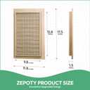 12" x 18" Wood Gable Vent with Metal Screen – Paintable Finish, Rust-Proof Mesh for Attics, Garages & Sheds, Vent Opening: 10" x 16"
