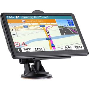 GPS Navigator for Car, 2026 Map 7 inch Touch Screen Car GPS 256-16GB,Voice Turn Direction Guidance, Support Speed and Red Light Warning, North America Lifetime map Free Update Truck(Dark)
