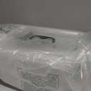Clear Storage Latch Box/Bin, 2-Pack Plastic Organizing Container with Handle and Lids (7 QT/16QT)