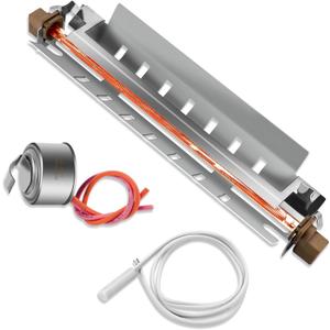 Refrigerator Defrost Heater & Temperature Sensor Kit Fit for GE Hot-point Models HSS25GFPDWW HSM25GFRFSA GSH25JFREWW GSH25SGPCSS HSS25GFPEWW GSH25JFTAWW GSS25SGMBBS GSS25JFMCCC GSL25JFRFBS HSS25GFTECC
