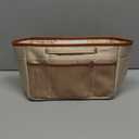 GIVLEFLY Medium Tote Handbag & Purse Organizer Insert with Zipper, Multiple Pockets and Handle, Lightweight Bag OrganizerBeige