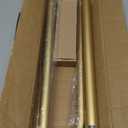 Gold Curtain Rods, Room Darkening Rod for Windows 48 to 90 Inches(4-7.5Ft), Wrap Around Curtain Rods, Heavy Duty Blackout Drapery, Modern Decorative Window Treatment Rod, Gold