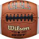 Wilson GST1003 Leather Game Football Factory Defect/Blemish - Official Size, Tan