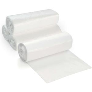 ProCure 7-10 Gallon Clear Garbage Can Liners, 100 Count - Small - Medium Trash Can Liners - High Density, Thin, Lightweight, 8 Microns - for Office, Home, Hospital Wastebaskets - 2 Coreless Rolls