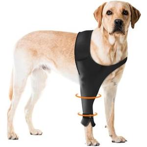 Pawfun Dog Recovery Sleeve for Front Leg, Breathable Dog Leg Sleeve Stops Licking Wound Protection Fits Small Medium Large Dogs Right Front Leg, XS
