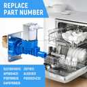 5221DD1001E Dishwasher Water Inlet Valve Replacement for LG, Kenmore Dishwasher Models, Replaces 5221DD1001C, 5221DD1001A, AP5804631, 2977831, PS8769826