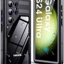 for Samsung Galaxy S24 Ultra Waterproof Case with Built-in Screen Protector - Rugged Full Body Underwater Dustproof Shockproof Drop Proof Protective Cover for Samsung Galaxy S24 Ultra 5G - Black/Clear