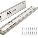12 Inch Drawer Slides, Plusmart Soft Close Drawer Slide Glides Ball Bearing Full Extension Cabinet Slides, 2 Folds, 150LB, 1 Pairs
